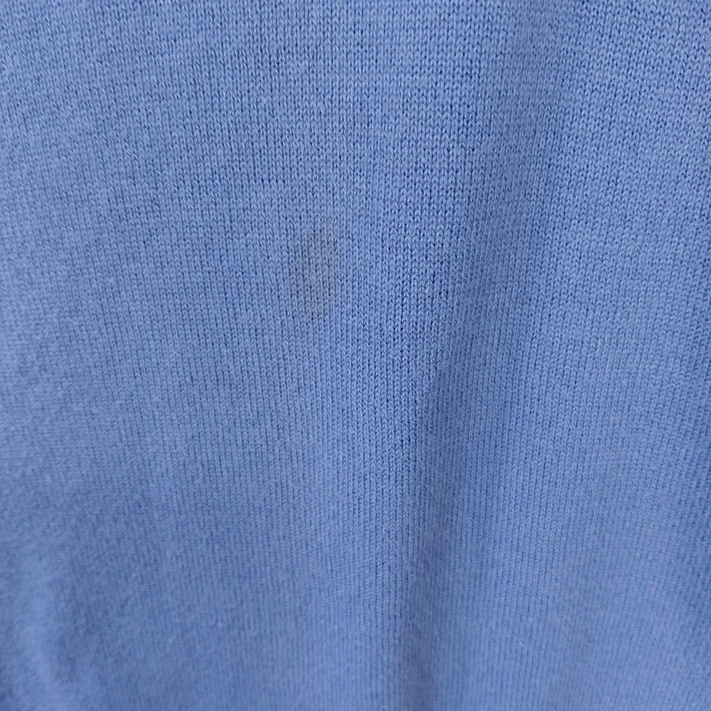Banana Republic Mens Blue 100% Cotton Short Sleeve Knit Sweater Polo Shirt L